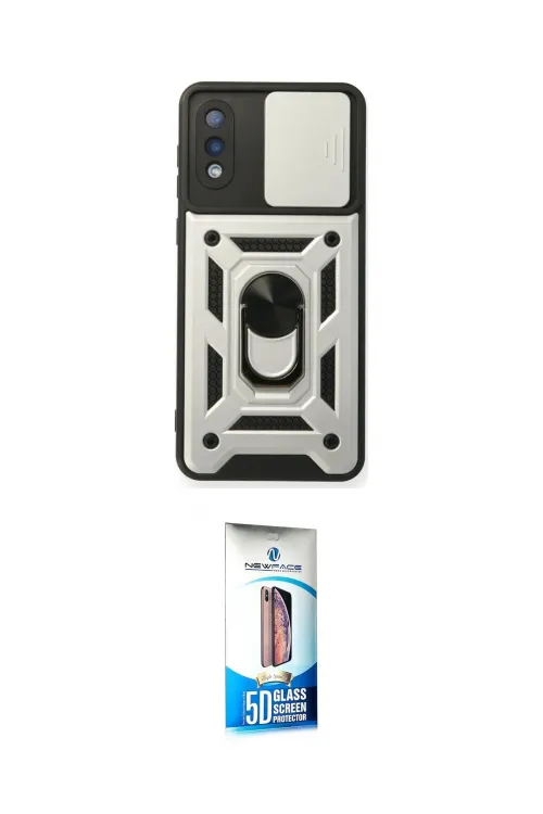 ieg™ Galaxy A02 Kılıf Ahenk Klasik - Siyah 5D Eko Cam Ekran Koruyucu