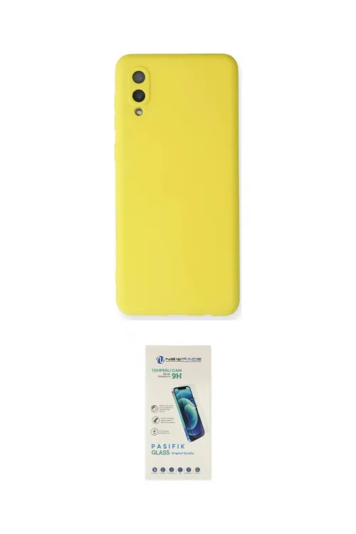 ieg™ Galaxy A02 Kılıf Ahenk Serisi - Şeffaf Pasifik Cam Ekran Koruyucu