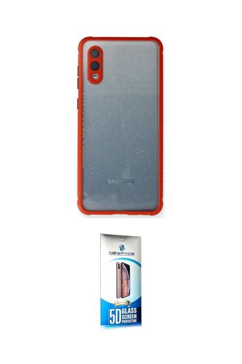 ieg™ Galaxy A02 Kılıf Nova Asil Özel Seri - Siyah 5D Eko Cam Ekran Koruyucu
