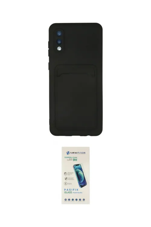 ieg™ Galaxy A02 Kılıf Vadi Çizgi Prime - Şeffaf Pasifik Cam Ekran Koruyucu