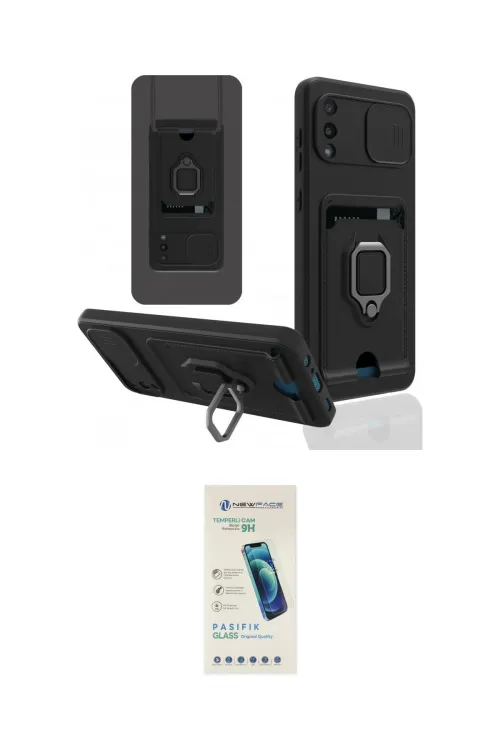 ieg™ Galaxy A02 Kılıf Vadi Form Prime - Şeffaf Pasifik Cam Ekran Koruyucu