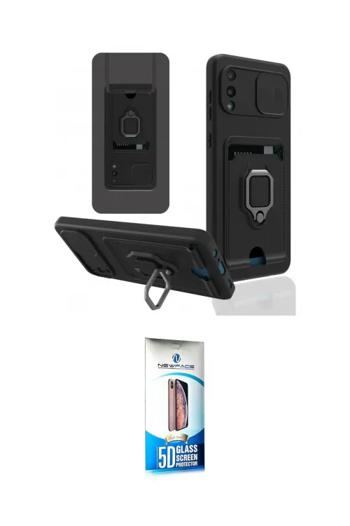 ieg™ Galaxy A02 Kılıf Vadi Form Prime - Siyah 5D Eko Cam Ekran Koruyucu