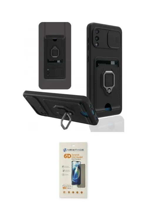 ieg™ Galaxy A02 Kılıf Vadi Form Prime - Siyah 6D Mat Seramik Hayalet Nano Ekran Koruyucu