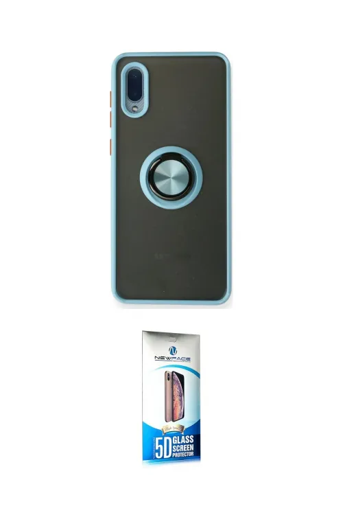 ieg™ Galaxy A02 Kılıf Yörünge Çizgi - Siyah 5D Eko Cam Ekran Koruyucu