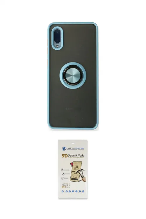 ieg™ Galaxy A02 Kılıf Yörünge Çizgi - Siyah Mat Seramik Nano Ekran Koruyucu