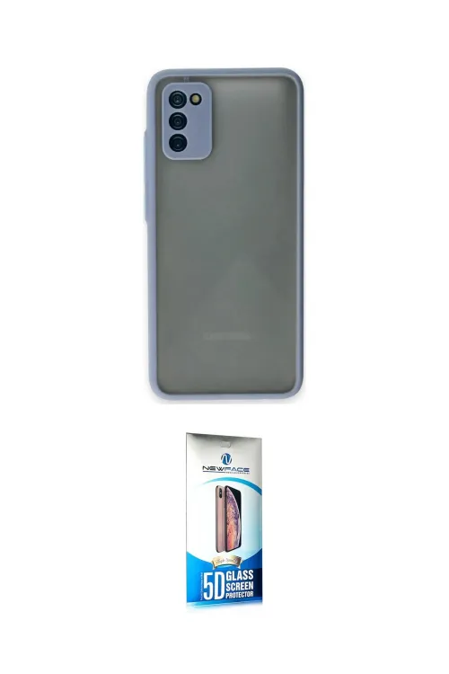 ieg™ Galaxy A02S Kılıf Ahenk Çizgi Serisi - Siyah 5D Eko Cam Ekran Koruyucu