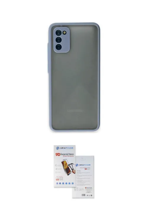 ieg™ Galaxy A02S Kılıf Ahenk Çizgi Serisi - Siyah Seramik Nano Ekran Koruyucu