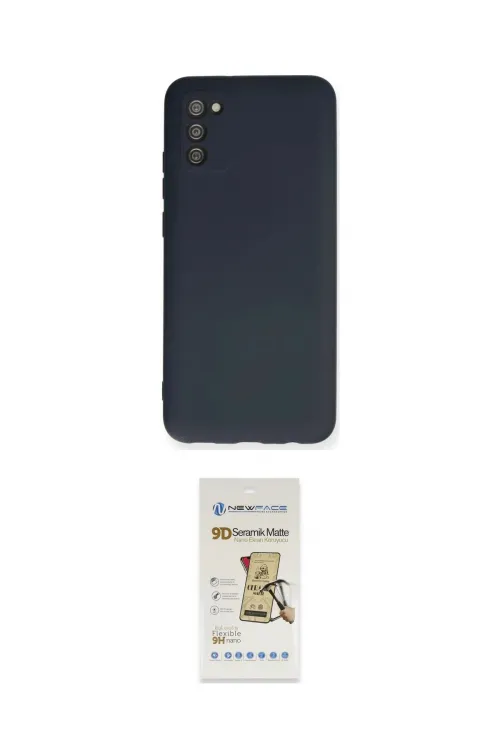 ieg™ Galaxy A02S Kılıf Ahenk Serisi - Siyah Mat Seramik Nano Ekran Koruyucu