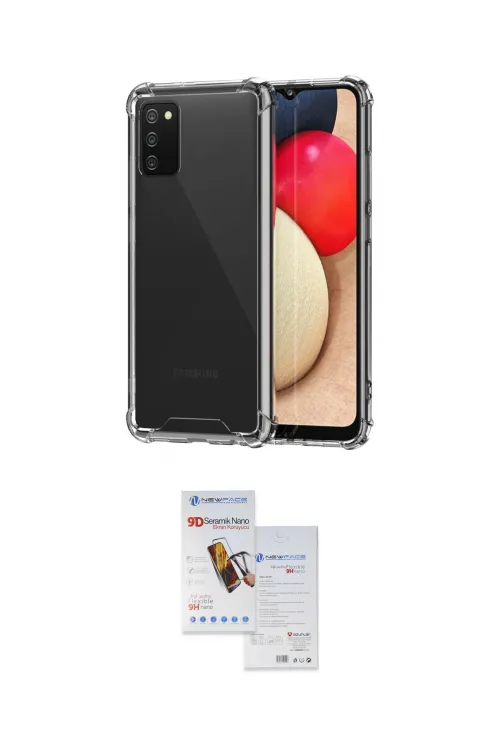 ieg™ Galaxy A02S Kılıf İz Form Prime - Siyah Seramik Nano Ekran Koruyucu