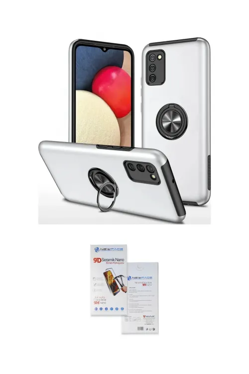ieg™ Galaxy A02S Kılıf Odak Form Prime - Siyah Seramik Nano Ekran Koruyucu