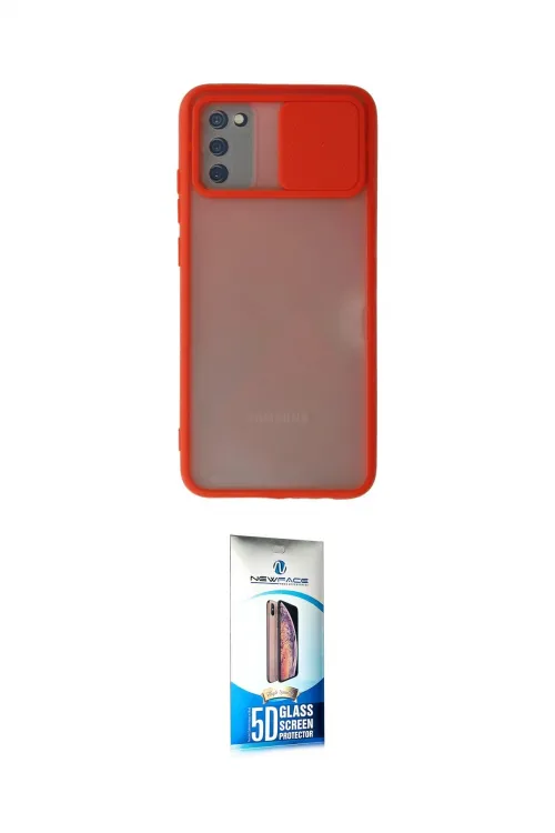 ieg™ Galaxy A02S Kılıf Vadi Çizgi - Siyah 5D Eko Cam Ekran Koruyucu