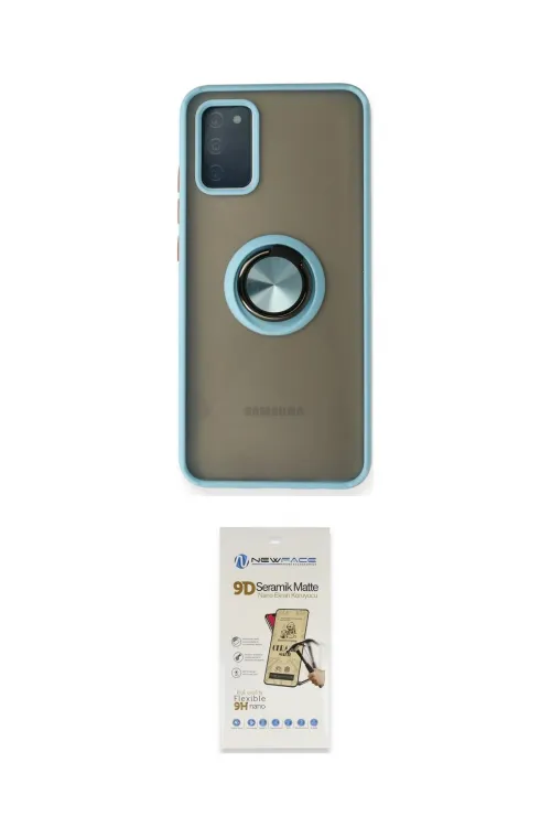 ieg™ Galaxy A02S Kılıf Yörünge Çizgi - Siyah Mat Seramik Nano Ekran Koruyucu
