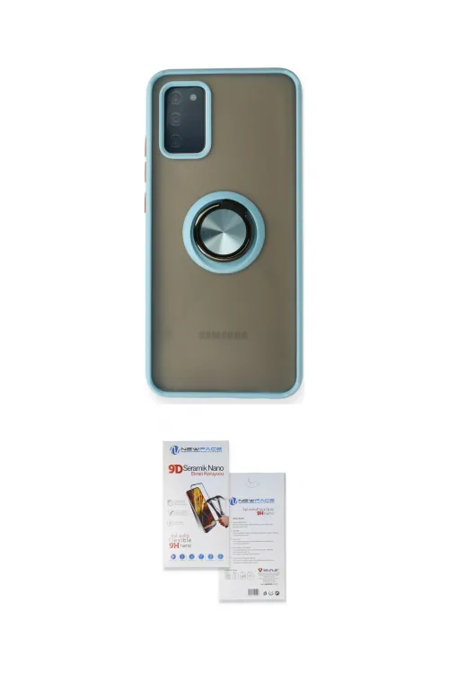ieg™ Galaxy A02S Kılıf Yörünge Çizgi - Siyah Seramik Nano Ekran Koruyucu