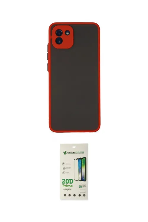 ieg™ Galaxy A03 Kılıf Ahenk Çizgi Serisi - Siyah 20D Premium Cam Ekran Koruyucu