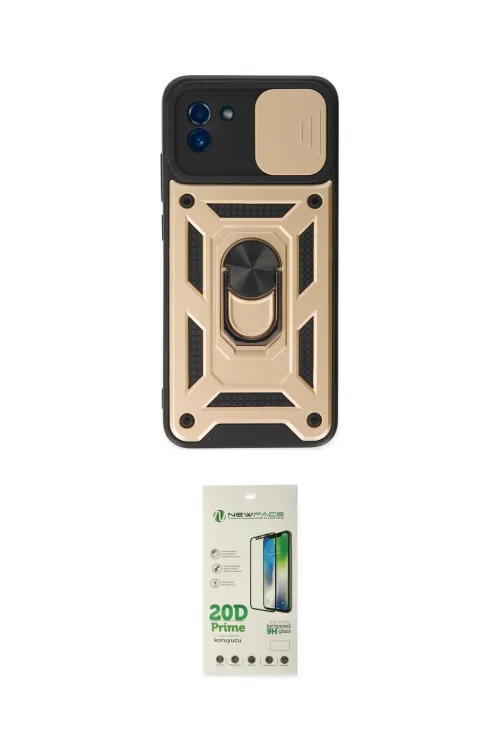 ieg™ Galaxy A03 Kılıf Ahenk Klasik - Siyah 20D Premium Cam Ekran Koruyucu