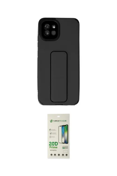 ieg™ Galaxy A03 Kılıf Çekirdek Yansıma - Siyah 20D Premium Cam Ekran Koruyucu