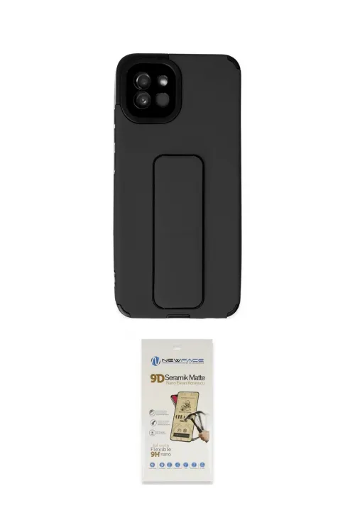 ieg™ Galaxy A03 Kılıf Çekirdek Yansıma - Siyah Mat Seramik Nano Ekran Koruyucu