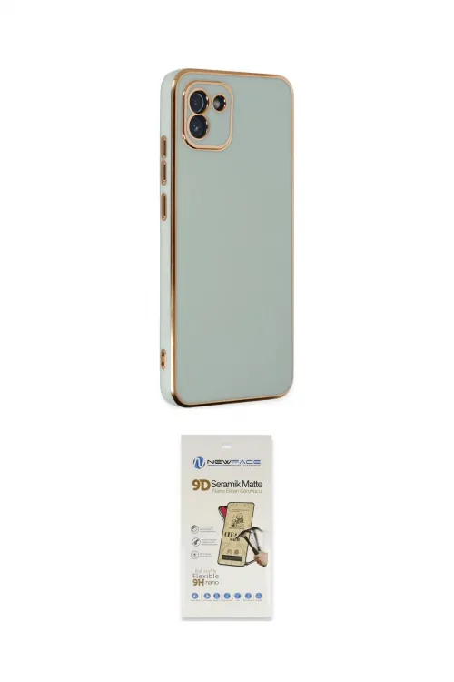 ieg™ Galaxy A03 Kılıf Yankı Serisi - Siyah Mat Seramik Nano Ekran Koruyucu