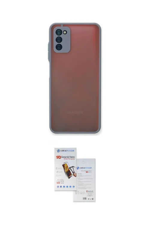 ieg™ Galaxy A03S Kılıf Ahenk Çizgi Serisi - Siyah Seramik Nano Ekran Koruyucu