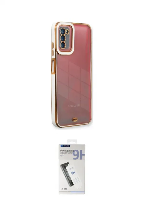 ieg™ Galaxy A03S Kılıf Çekirdek Klasik Serisi - Şeffaf Uv Polymer Nano Ekran Koruyucu