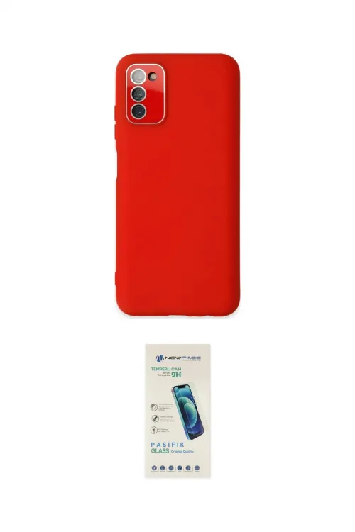 ieg™ Galaxy A03S Kılıf Çekirdek Modern Serisi - Şeffaf Pasifik Cam Ekran Koruyucu