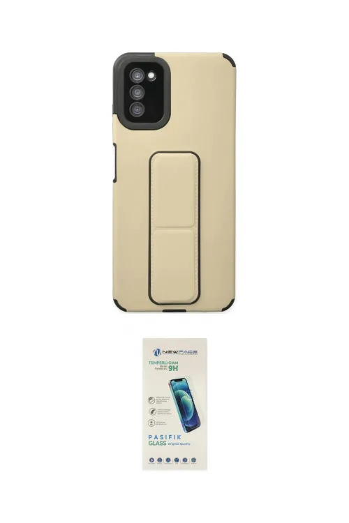 ieg™ Galaxy A03S Kılıf Çekirdek Yansıma - Şeffaf Pasifik Cam Ekran Koruyucu