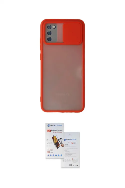 ieg™ Galaxy A03S Kılıf Vadi Çizgi - Siyah Seramik Nano Ekran Koruyucu