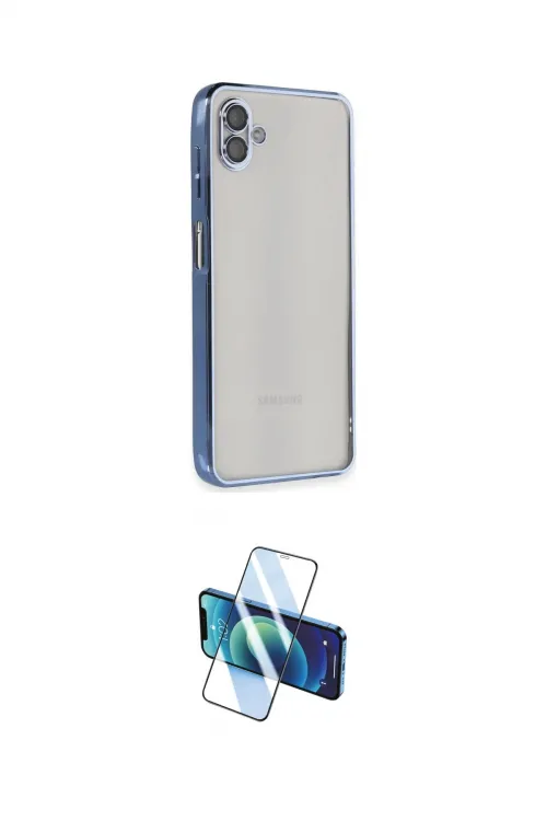ieg™ Galaxy A04 Kılıf Vadi Minimal - Siyah 3D Antistatik Cam Ekran Koruyucu