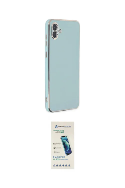 ieg™ Galaxy A04 Kılıf Yankı Serisi - Şeffaf Pasifik Cam Ekran Koruyucu