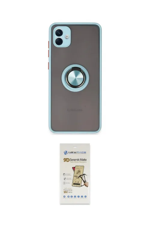 ieg™ Galaxy A04 Kılıf Yörünge Çizgi - Siyah Mat Seramik Nano Ekran Koruyucu