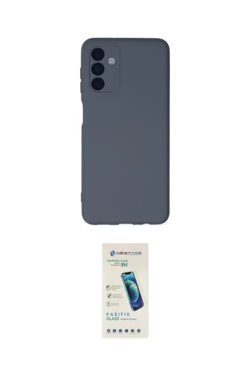 ieg™ Galaxy A04S Kılıf Ahenk Serisi - Şeffaf Pasifik Cam Ekran Koruyucu
