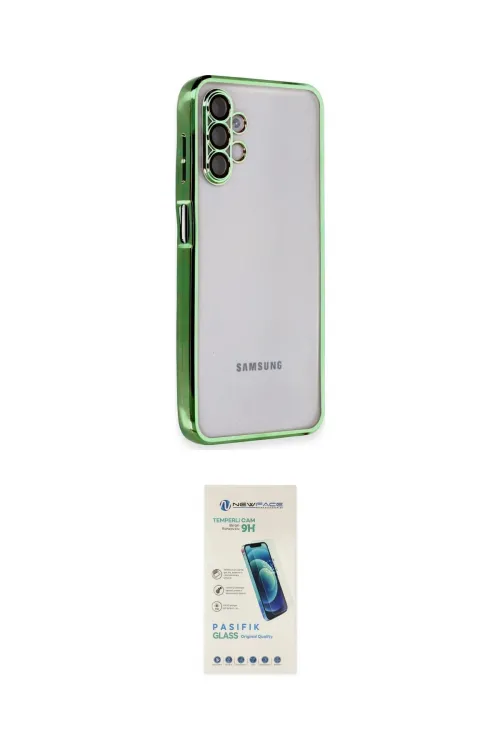 ieg™ Galaxy A04S Kılıf Vadi Minimal - Şeffaf Pasifik Cam Ekran Koruyucu