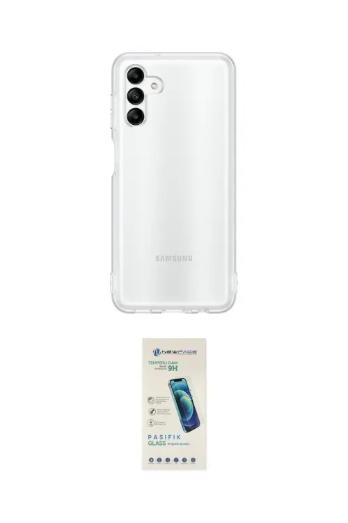 ieg™ Galaxy A04S Kılıf Zirve Doku - Şeffaf Pasifik Cam Ekran Koruyucu