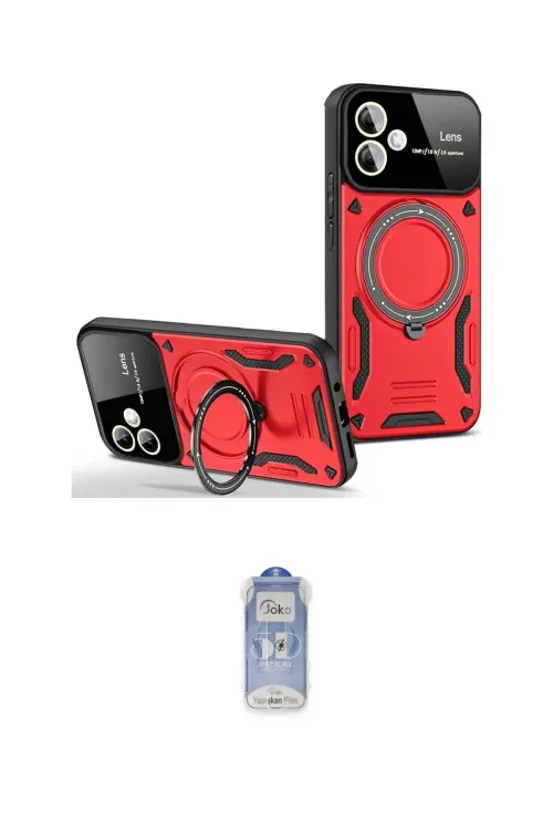ieg™ Galaxy A05 Kılıf Kıvılcım Modern Serisi - Siyah Joko Magic 5D Cam