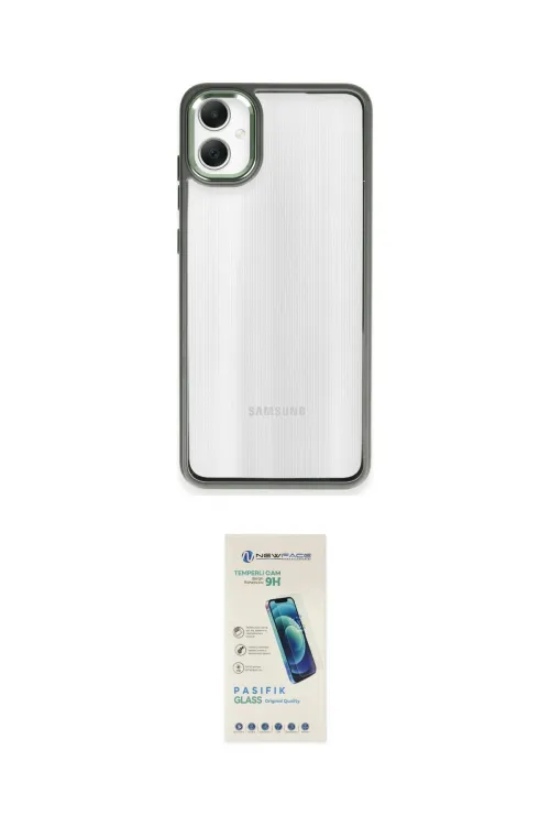 ieg™ Galaxy A05 Kılıf Nova Işık Serisi - Şeffaf Pasifik Cam Ekran Koruyucu