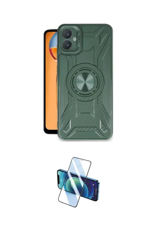 ieg™ Galaxy A05 Kılıf Nova Yansıma Prime - Siyah 3D Antistatik Cam Ekran Koruyucu