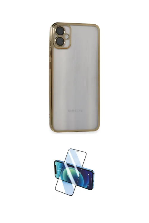 ieg™ Galaxy A05 Kılıf Vadi Minimal - Siyah 3D Antistatik Cam Ekran Koruyucu