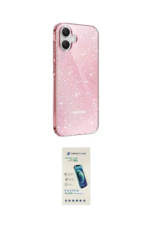 ieg™ Galaxy A05 Kılıf Yankı Doku Prime - Şeffaf Pasifik Cam Ekran Koruyucu