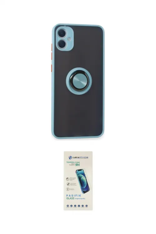ieg™ Galaxy A05 Kılıf Yörünge Çizgi - Şeffaf Pasifik Cam Ekran Koruyucu