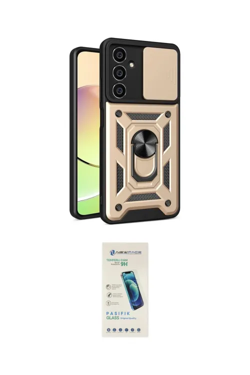 ieg™ Galaxy A05S Kılıf Ahenk Klasik - Şeffaf Pasifik Cam Ekran Koruyucu
