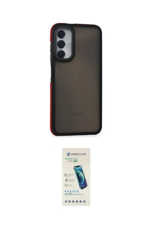 ieg™ Galaxy A05S Kılıf Eksen Işık - Şeffaf Pasifik Cam Ekran Koruyucu