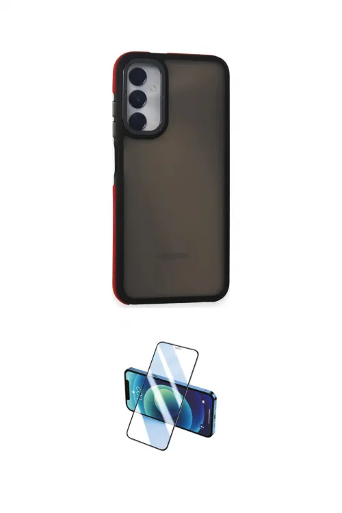 ieg™ Galaxy A05S Kılıf Eksen Işık - Siyah 3D Antistatik Seramik Nano Ekran Koruyucu