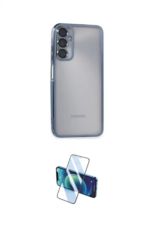 ieg™ Galaxy A05S Kılıf Vadi Minimal - Siyah 3D Antistatik Cam Ekran Koruyucu