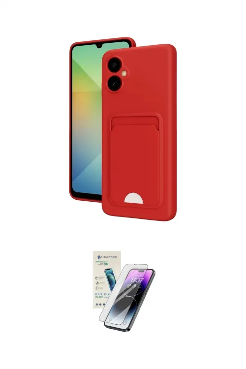 ieg™ Galaxy A06 Kılıf Vadi Çizgi Prime - Şeffaf Pasifik Cam Ekran Koruyucu