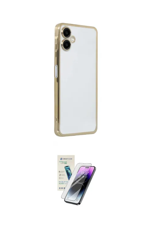 ieg™ Galaxy A06 Kılıf Vadi Minimal - Şeffaf Pasifik Cam Ekran Koruyucu
