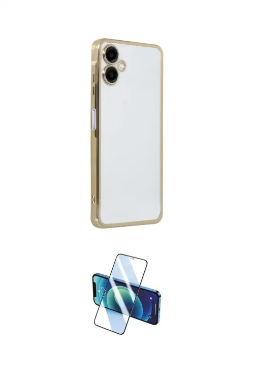 ieg™ Galaxy A06 Kılıf Vadi Minimal - Siyah 3D Antistatik Cam Ekran Koruyucu