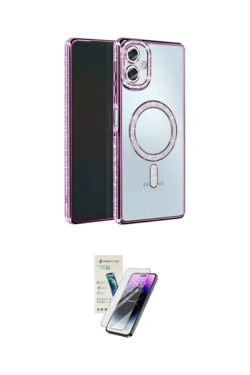 ieg™ Galaxy A06 Kılıf Zirve Doku Prime - Şeffaf Pasifik Cam Ekran Koruyucu
