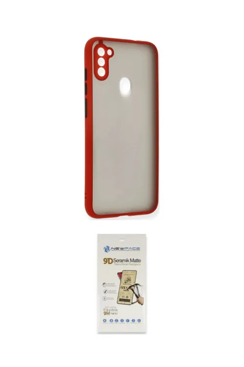 ieg™ Galaxy A11 Kılıf Ahenk Çizgi Serisi - Siyah Mat Seramik Nano Ekran Koruyucu