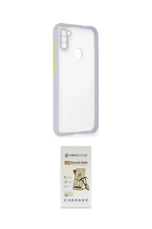 ieg™ Galaxy A11 Kılıf Nova Asil Özel Seri - Siyah Mat Seramik Nano Ekran Koruyucu