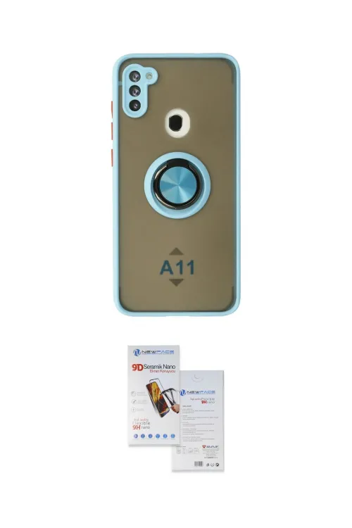 ieg™ Galaxy A11 Kılıf Yörünge Çizgi - Siyah Seramik Nano Ekran Koruyucu